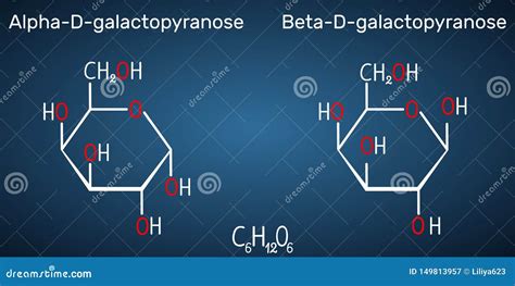 Galactose Alfa D Galactopyranose Beta D Galactopyranose Molécula Do
