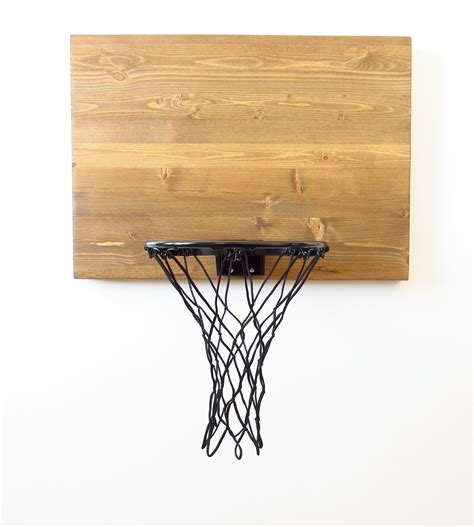 Original Wood Basketball Hoop Wood Wall Mounted Basketball Etsy Uk