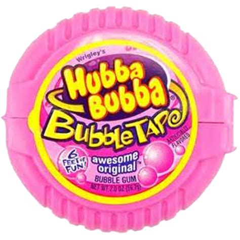 Hubba Bubba Original Bubble Tape Bubble Gum 6 Foot Roll Bubble Gum