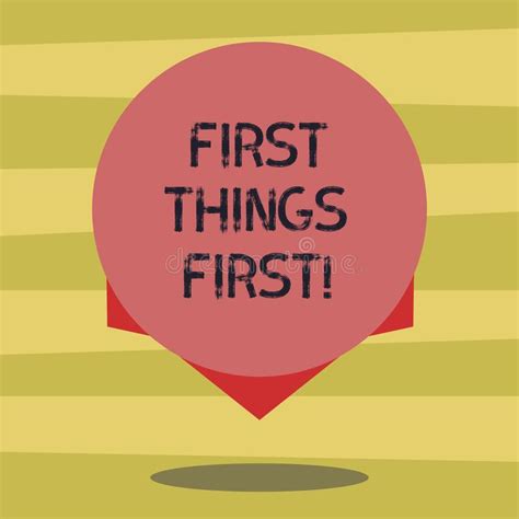 First Things First Stock Illustrations 754 First Things First Stock