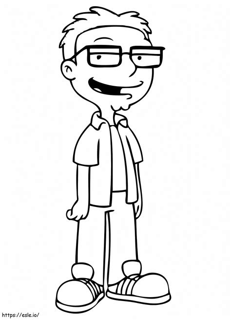 steve smith from american dad coloring page