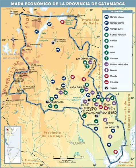 Economic Map Of The Province Of Catamarca Ex