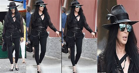 Cher 72 Shows Off Her Age Defying Looks As She Steps Out In Portofino