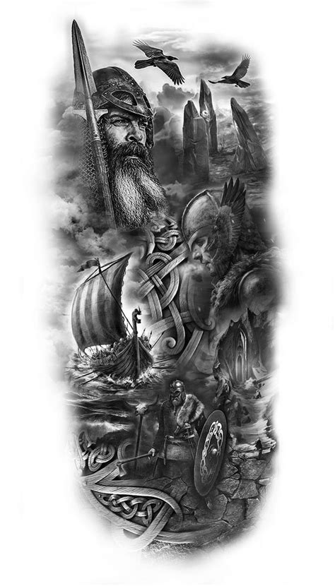 viking sleeve design viking warrior tattoos warrior tattoos viking tattoo sleeve