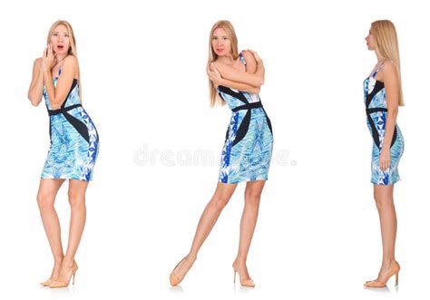 The Composite Photo Of Woman In Various Poses Stock Photo Image Of
