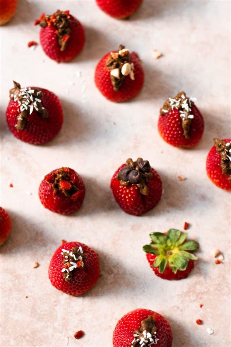 When a sweet craving hits, whip up this quick keto chocolate mousse in minutes. Paleo Chocolate Mousse Stuffed Strawberries - What Great ...