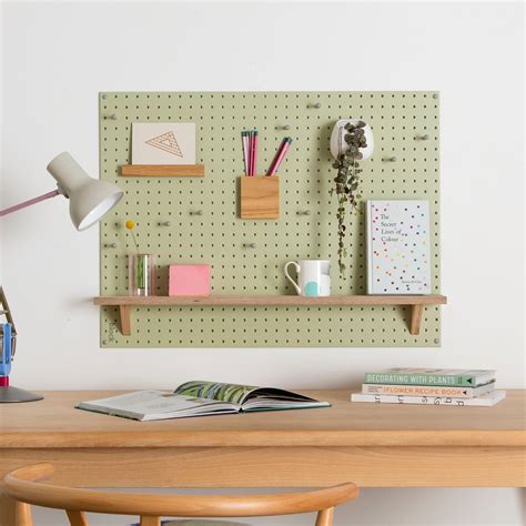 Wooden Pegboard Shelf | Large | Block Design