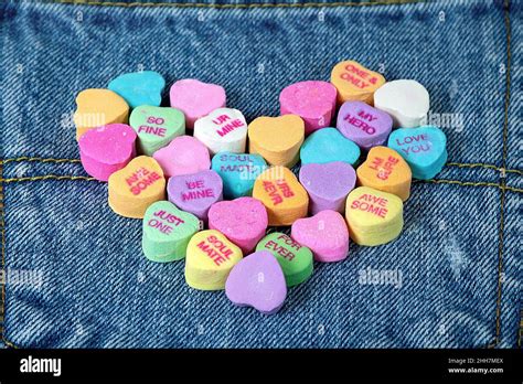 Love Hearts Valentines Romance Sweets Hi Res Stock Photography And