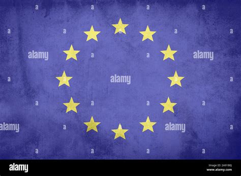 Old Grunge Flag Of European Union Stock Photo Alamy