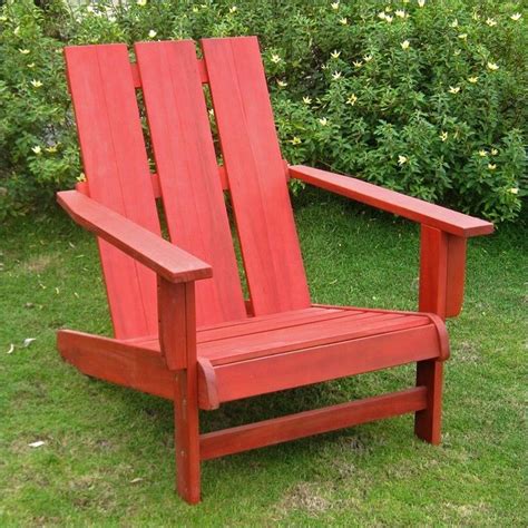 The adirondack's classic lines are a fitting choice for any location. Pemberly Row Large Adirondack Patio Chair in Red - PR-506982