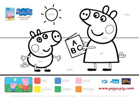 Peppa Pig Educational Coloring Page Peppa Pig Colouring Peppa Pig