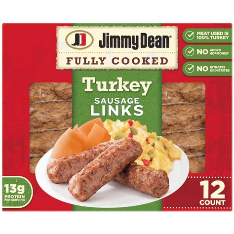 Amazon Com Jimmy Dean Fully Cooked Turkey Sausage Links Breakfast