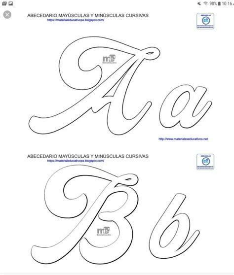 Moldes De Letras Cursivas May Sculas Y Min Sculas En Pdf Lettering