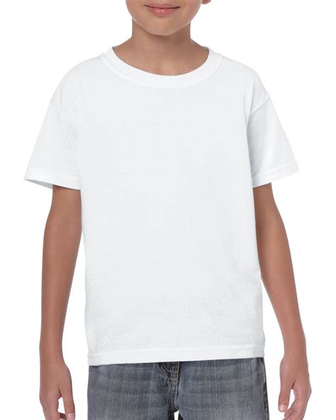 T‑shirts Gildan G500b Youth Unisex 53 Oz Hd Heavy Cotton™ White
