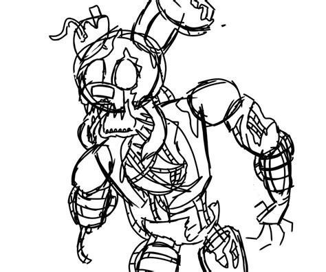 Drawing Pages Kids Spring Trap Coloring Page Nightmare Springtrap