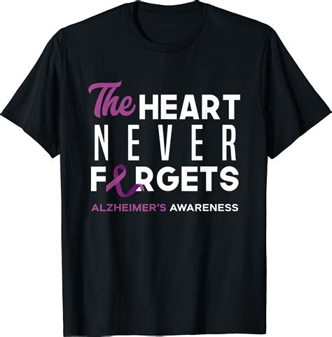 The Heart Never Forgets Dementia Alzheimers Awareness T