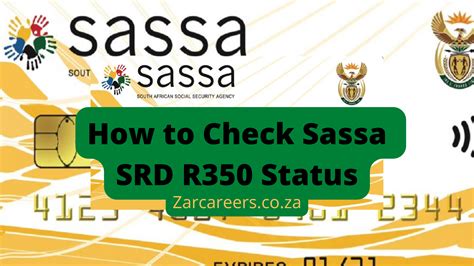 How To Check Sassa Srd R350 Status Zar Careers