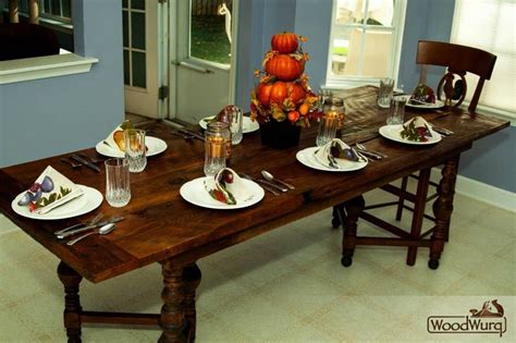 You're welcome to embed this image in your website/blog! Rustic kitchen table made with reclaimed barnwood ...
