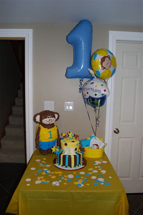 Mod Monkey Party Baby Birthday First Birthday Parties Birthday Theme