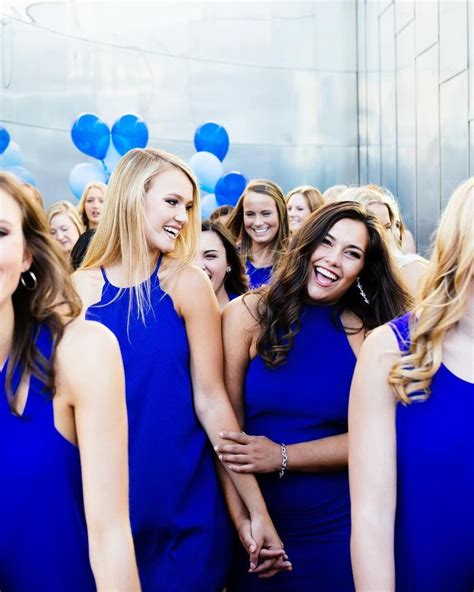 Blue Dress Group Sorority Photo Shoot Idea Sorority Photoshoot Photoshoot Photoshoot Outfits