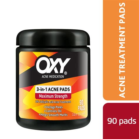Oxy® 3 In 1 Maximum Strength Acne Treatment Pads 90 Ct Jar Walmart