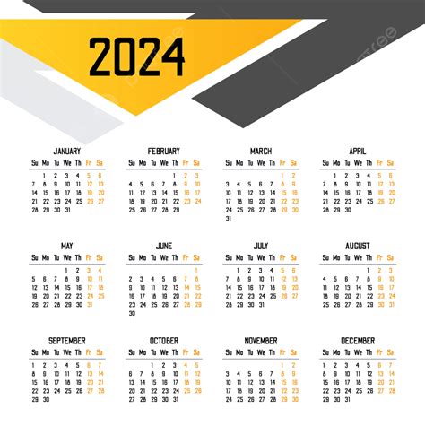 Calendar 2024 Vector Design 2024 Calendar Calendar Design