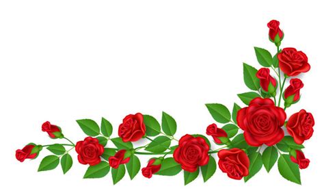 Red Roses Border Clip Art