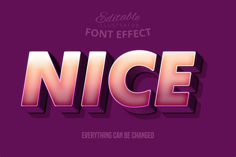 Strong Bold 3d Font Effect Cartoon Text Style Template 695146 Vector