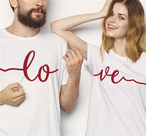 Camisetas Para Parejas Amor De Texto Tenvinilo