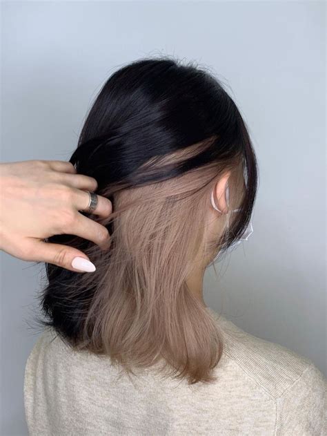 45 Korean Secret Two Tone Hair Color Ideas You Should Try In 2021 Hair Color Underneath