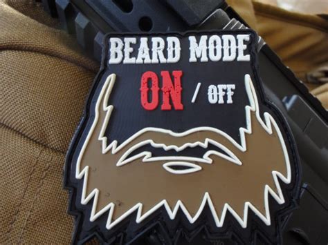 3d Rubber Morale Patch Beard Mode On Moralefun Patches Patch