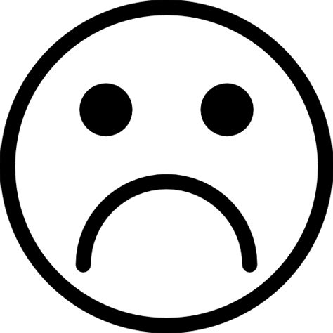 Sad Face Emoji Clip Art Black And White Rectangle Circle
