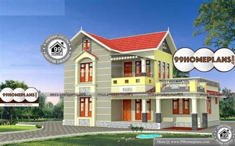 Since the tool supports multiple platforms, you may export a partially finished project and resume it on another device. Scandinavian Home Design with Double Story House Plan 3D Elevations