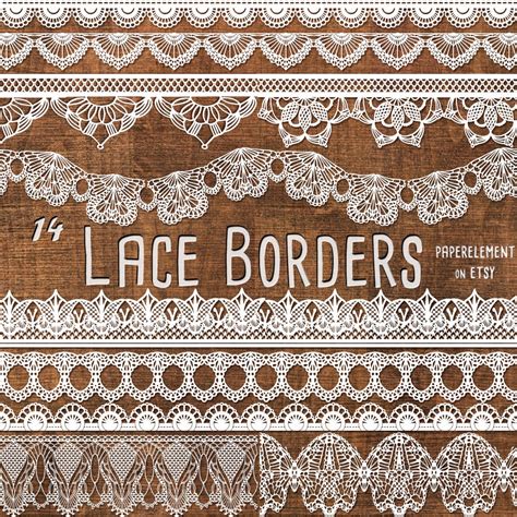 Lace Border Clipart Pack Lace Border Clip Art By Paperelement