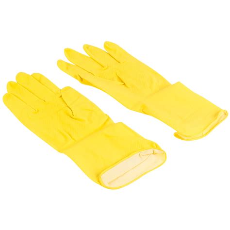 Medium Multi Use Yellow Rubber Fully Lined Gloves Pair 12pack