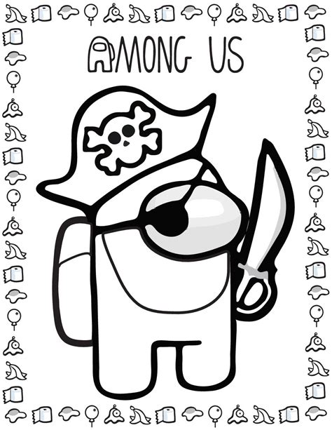 Among Us Coloring Pages For Kids