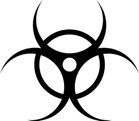 Icono De Símbolo De Advertencia De Riesgo Biológico En Ilustración