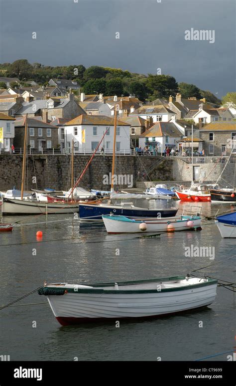 Fishing And Leisure Boats In The Harbour At The Cornish Village Of