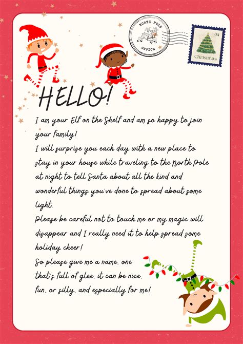 Free Printable Elf On The Shelf Welcome And Goodbye Letters Elf On Shelf Letter Elf On The