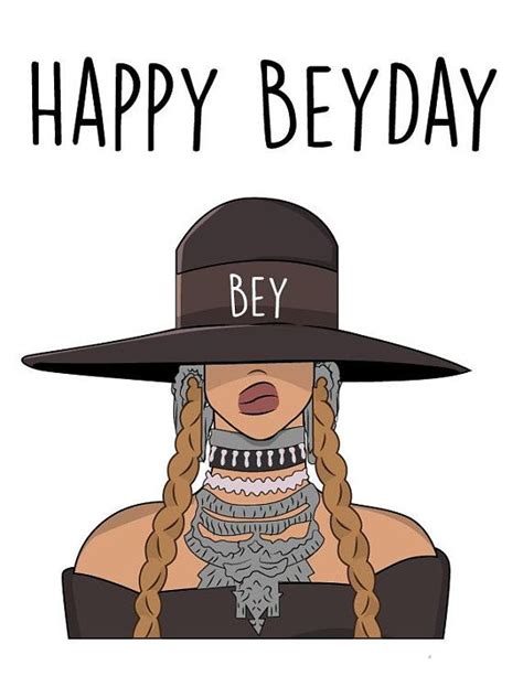 Beyonce Funny Birthday Card Happy Beyday Greeting Card Pop Culture Card Queen B Beyonce