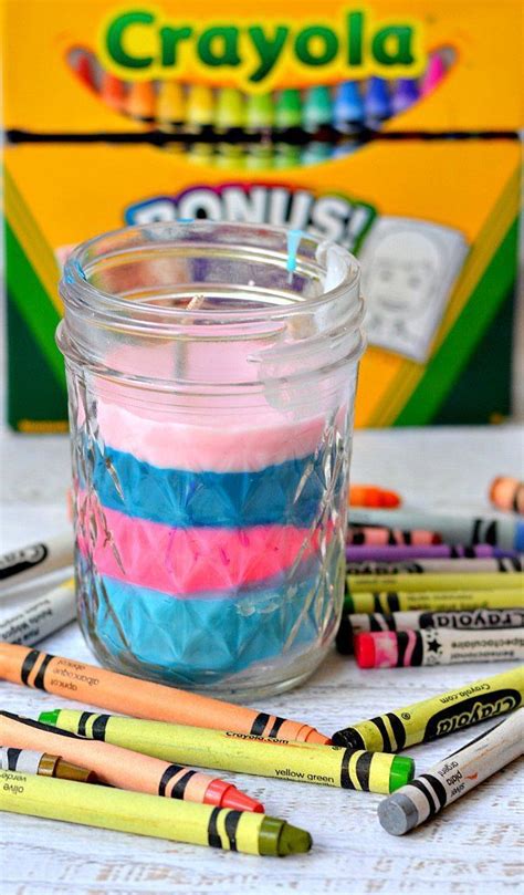Turn Old Crayons Into A New Colorful Candle Perfect Craft For Kids To