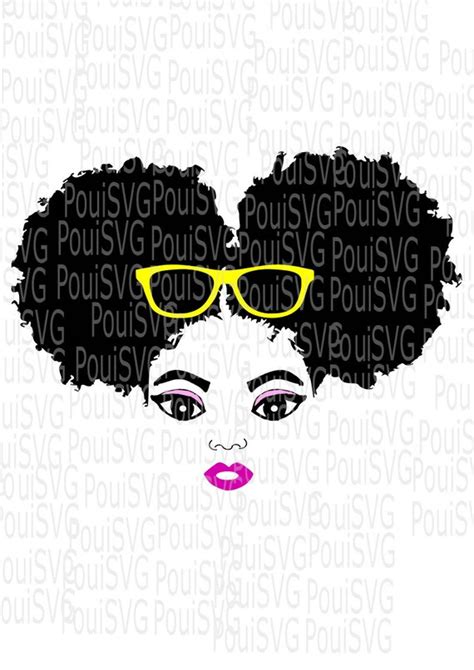 Afro Puff Girl Svg