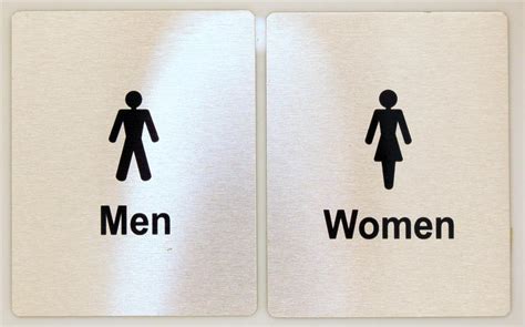Generic Aluminium Men And Womens Toilet Sign Set 80 X