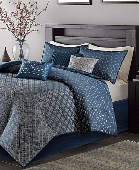 Madison Park Biloxi 7 Pc Geometric Jacquard California King Comforter