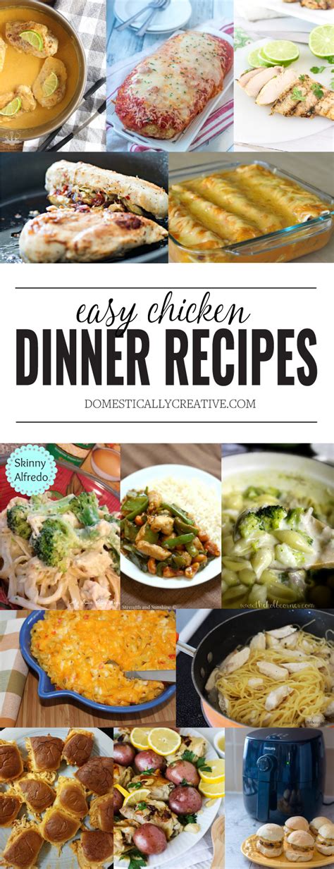 Serve your family a delicious dinner even during busy weeknights when you try these chicken and pasta recipes. Easy Chicken Dinner Recipes | Domestically Creative