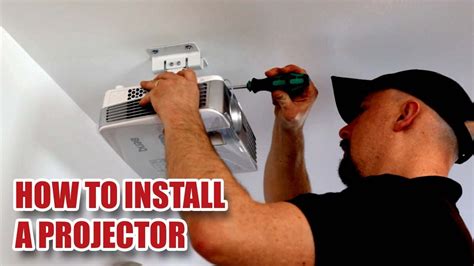 2 step ladders or stools for stepping on when. How to Install a Projector on a Ceiling with 90" Screen ...