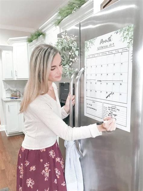 Keep track of important details, appointments, and notes on monthly calendar dry erase board. Dry Erase Whiteboard Kitchen Calendar for Fridge Magnetic | Etsy | Farmhouse wall decor ...