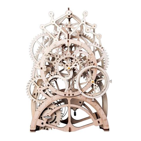 Diy 3d Laser Cut Wooden Clock Mechanical Gears T Home Decor Etsy