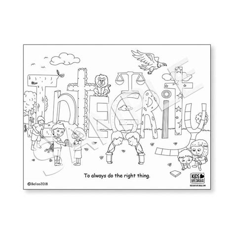 Integrity Coloring Pages Coloring Pages