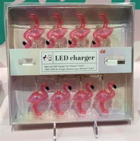 Pink Thing Of The Day Pink Flamingo Led Phone Charger Cable The